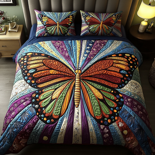 Ethereal Wings 3-Piece Quilted Bedding Set NCU0VL1049