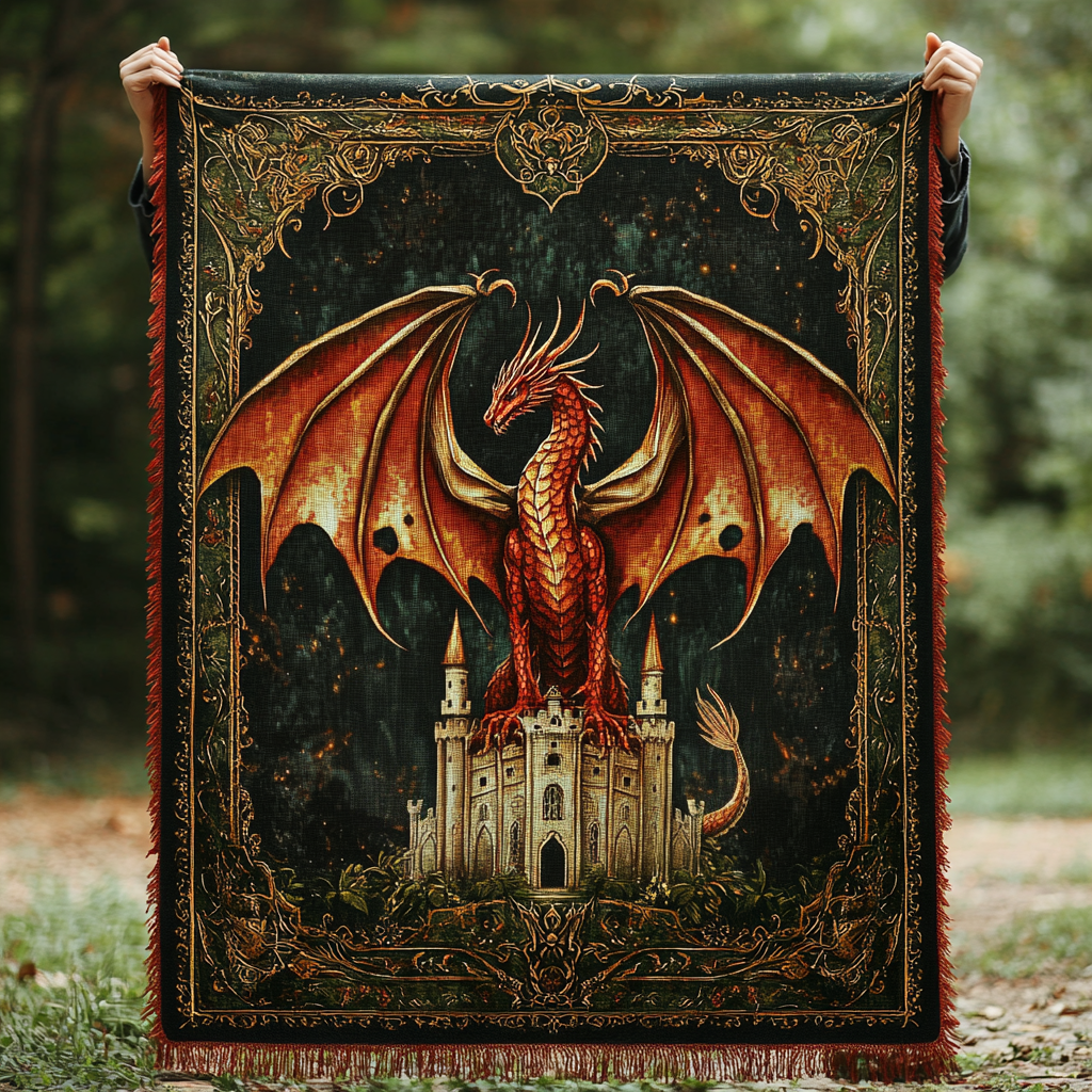 Ethereal Wyrm of Avalon Woven Sofa Blanket NCU0DV3940