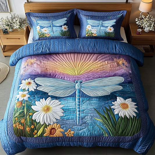 Evening Glide 3-Piece Quilted Bedding Set NCU0VH3946