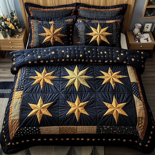 Evening Spark 3-Piece Quilted Bedding Set NCU0VH2897