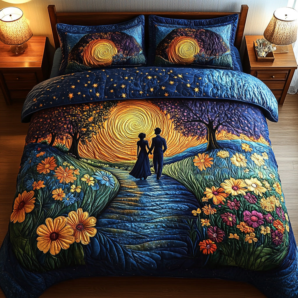 Evening Walk 3-Piece Quilted Bedding Set NCU0DV6416