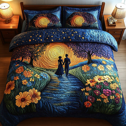 Evening Walk 3-Piece Quilted Bedding Set NCU0DV6416