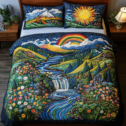 Everflowing Beauty 3-Piece Quilted Bedding Set NCU0DK5253