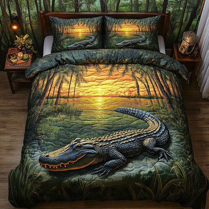 Everglades Majesty 3-Piece Quilted Bedding Set NCU0PT6624