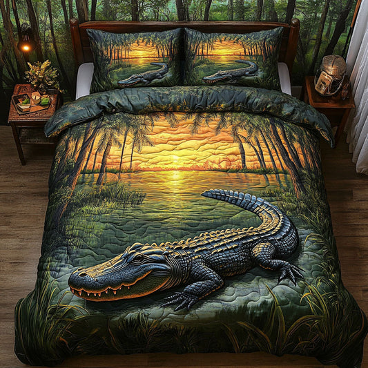 Everglades Majesty 3-Piece Quilted Bedding Set NCU0PT6624