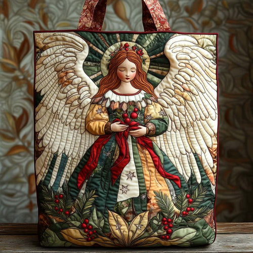 Evergreen Angel Hope Quilted Tote Bag NCU0XD653