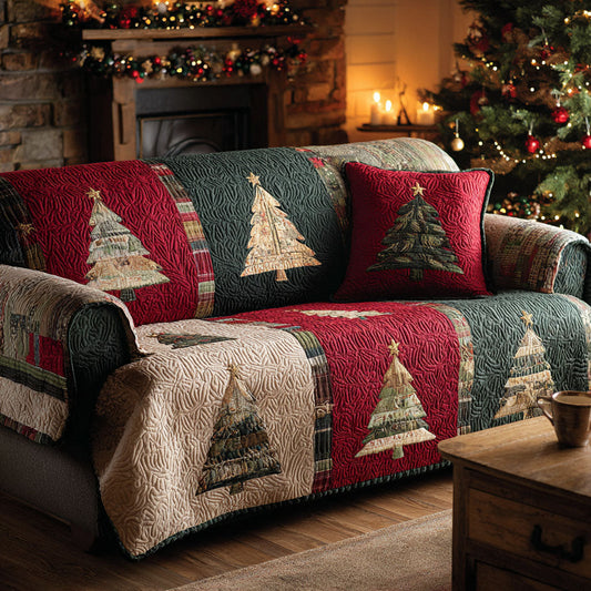 Evergreen Bliss Quilted Sofa Cover NCU0TV838