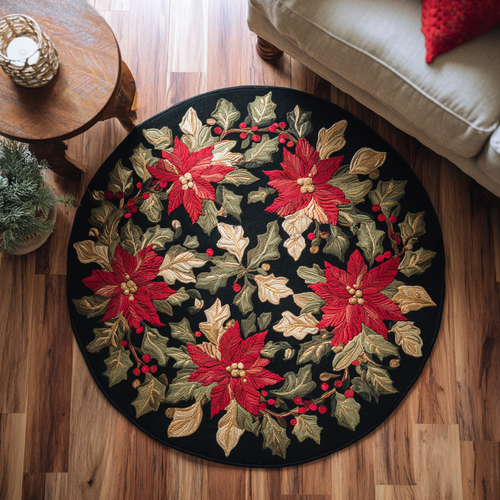 Evergreen Charm Quilted Round Mat NCU0DK10719