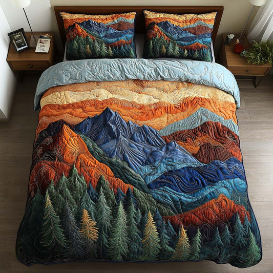 Evergreen Dreams 3-Piece Quilted Bedding Set NCU0NT7631
