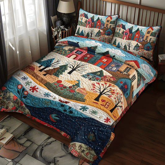 Evergreen Dreams 3-Piece Quilted Bedding Set NCU0PD756