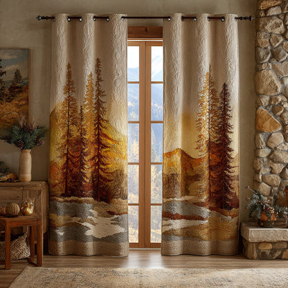 Evergreen Dreams Quilted Curtains NCU0DV8554