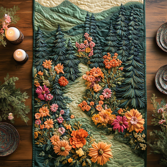 Evergreen Dreams Quilted Table Runner NCU0DV5278