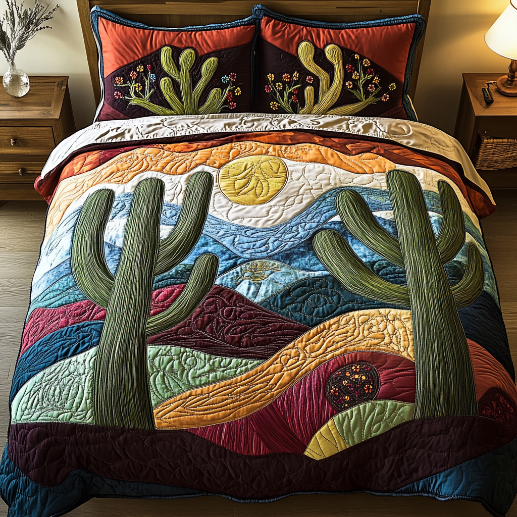 Evergreen Dunes 3-Piece Quilted Bedding Set NCU0DK4628