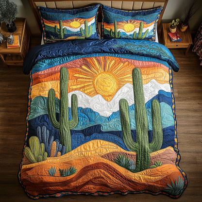 Evergreen Dunes 3-Piece Quilted Bedding Set NCU0DK4835