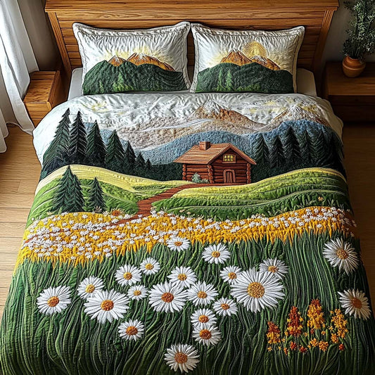 Evergreen Escape 3-Piece Quilted Bedding Set NCU0NT7435