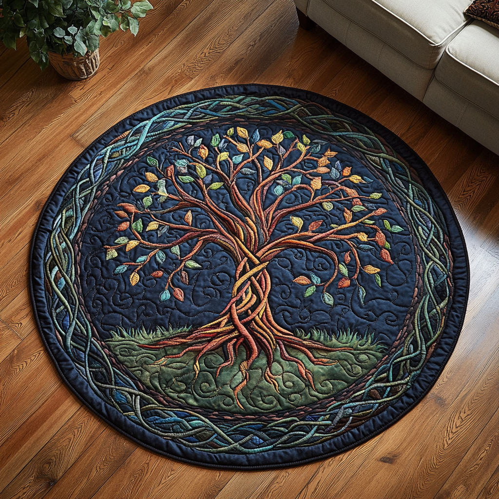 Boundless Growth Quilted Round Mat NCU0DK5030