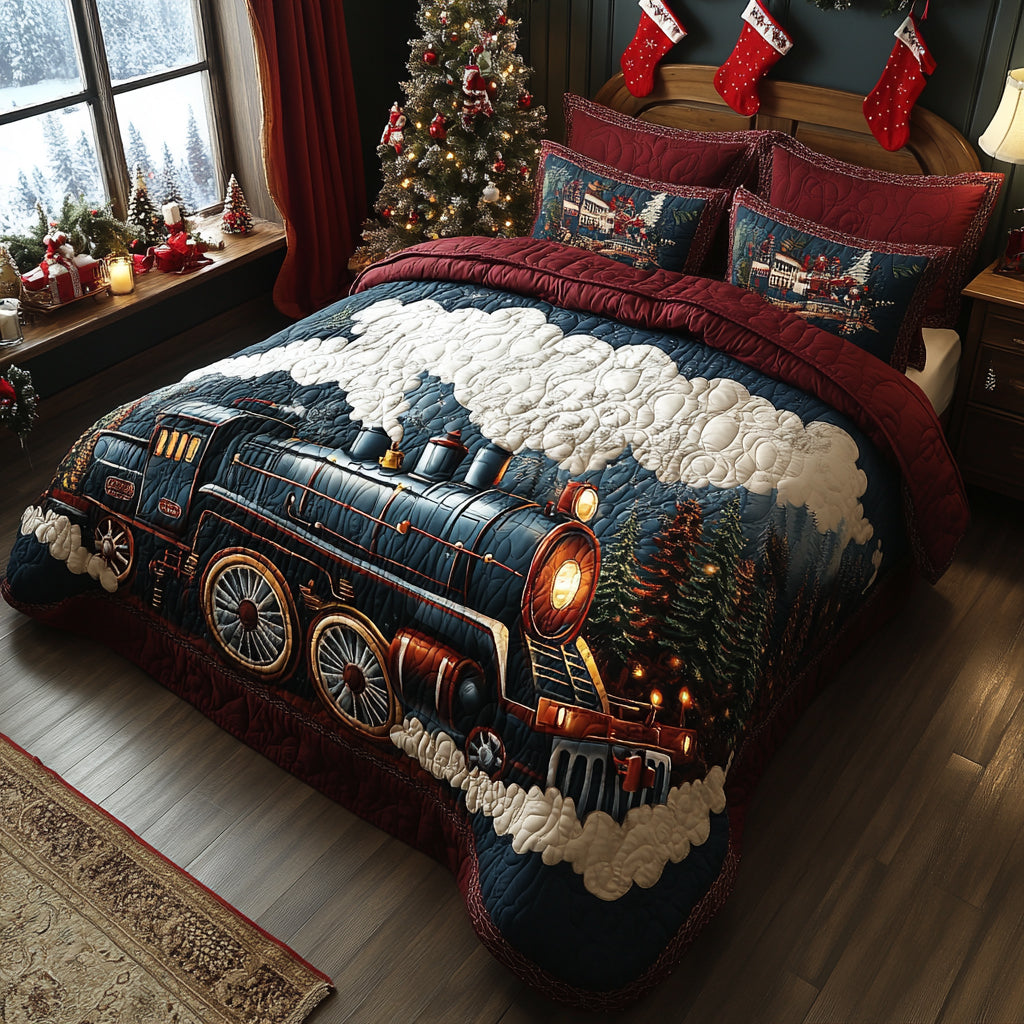 Evergreen Express 3-Piece Quilted Bedding Set NCU0DV8218