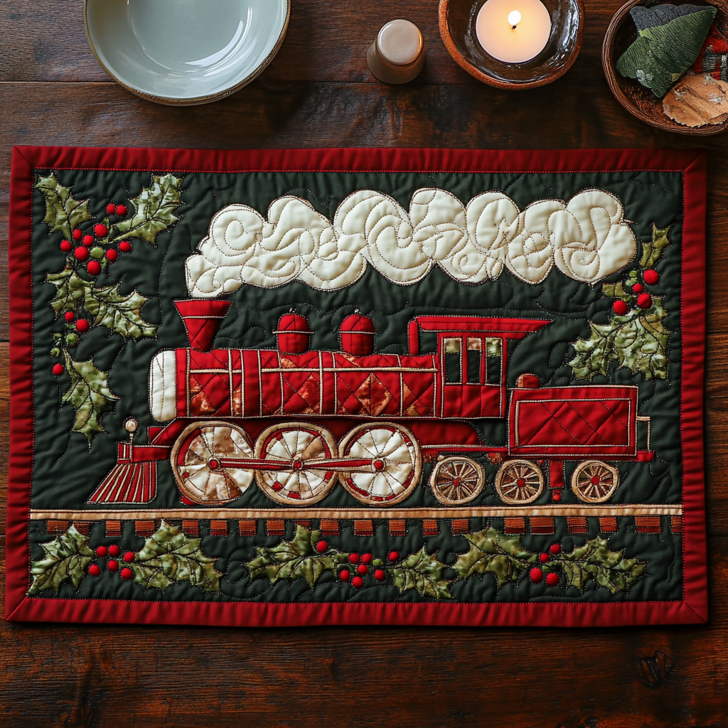 Evergreen Express Quilted Place Mat NCU0VH823