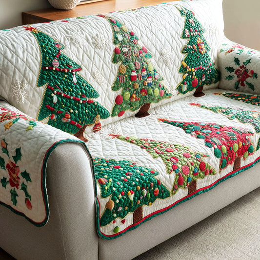 Evergreen Glow Quilted Sofa Cover NCU0TD640