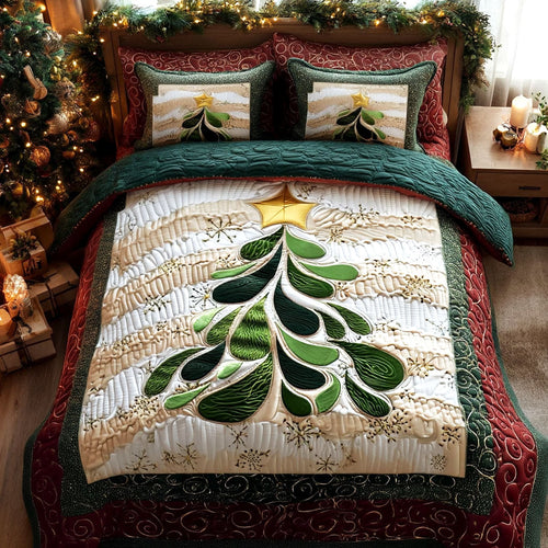 Evergreen Grace 3-Piece Quilted Bedding Set NCU0TV358