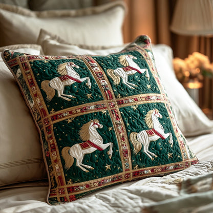 Evergreen Horses Quilted Pillow Case NCU0TD1997