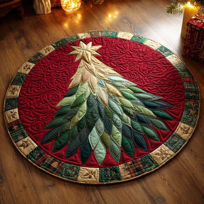 Evergreen Jewel Quilted Round Mat NCU0TV170