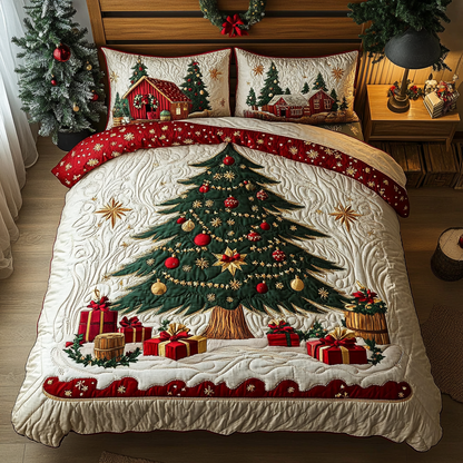 Evergreen Magic 3-Piece Quilted Bedding Set NCU0DK10064