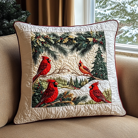 Evergreen Perch Quilted Pillow Case NCU0VH077