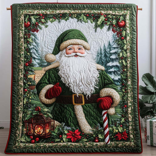 Evergreen Santa Quilted Blanket NCU0NT9849