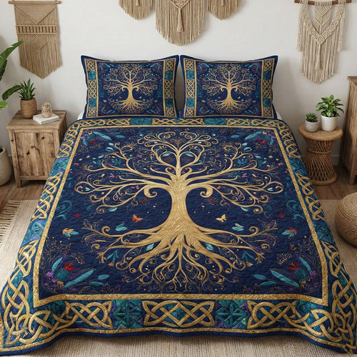 Evergreen Spirit 3-Piece Quilted Bedding Set NCU0NT12280