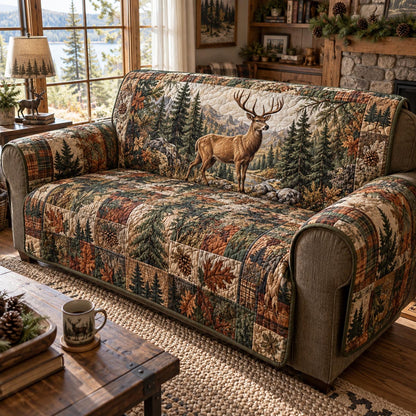 Evergreen Stag Valley Quilted Sofa Cover NCU0DV10199