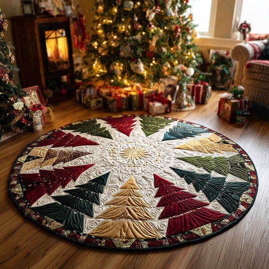 Evergreen Star Quilted Round Mat NCU0TV416