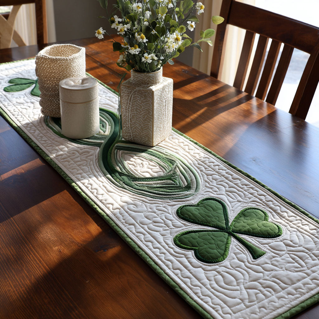 Evergreen Tranquility Quilted Table Runner NCU0PT11273