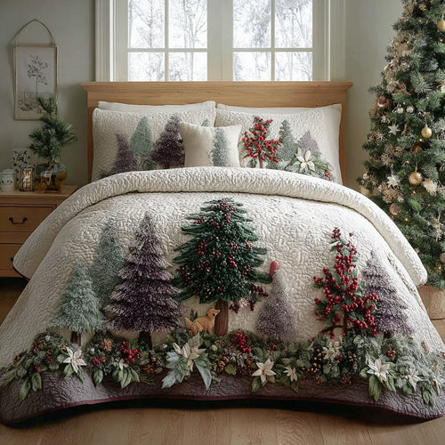 Evergreen Winterland 3-Piece Quilted Bedding Set NCU0PT10678