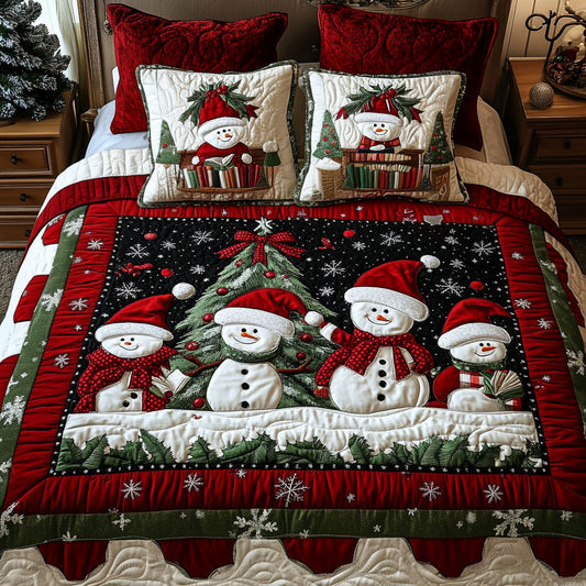 Evergreen Wishes 3-Piece Quilted Bedding Set NCU0PT2193