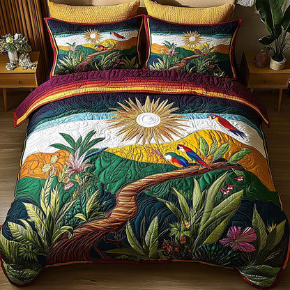 Exotic Eden 3-Piece Quilted Bedding Set NCU0PT4722