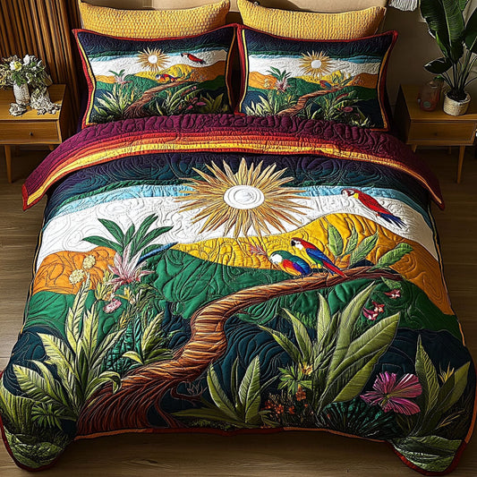 Exotic Eden 3-Piece Quilted Bedding Set NCU0PT4722