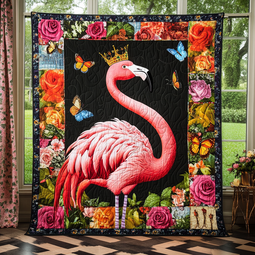 Exotic Flamingo Quilted Blanket NCU0PD646