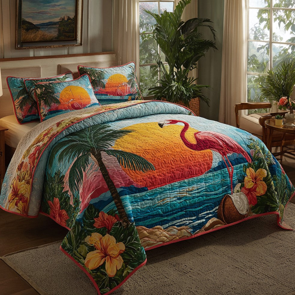 Exotic Horizon 3-Piece Quilted Bedding Set NCU0VL3536