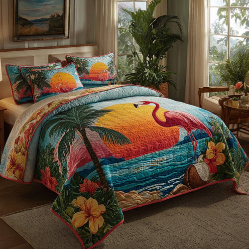 Exotic Horizon 3-Piece Quilted Bedding Set NCU0VL3536