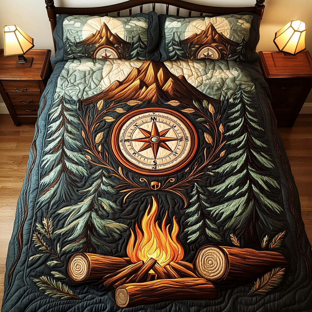 Explorers Rest 3-Piece Quilted Bedding Set NCU0VH1760