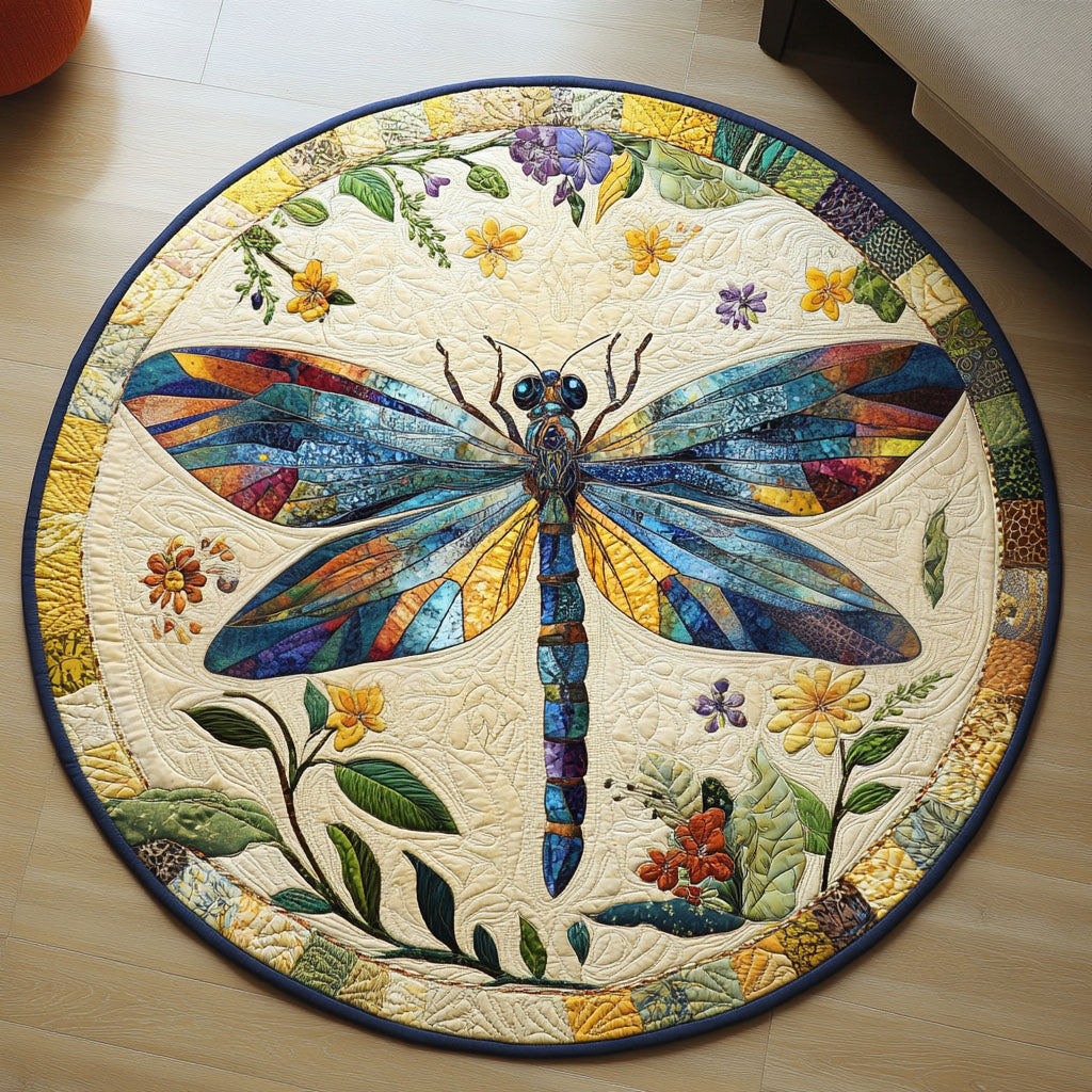 Fairy Wing Symphony Quilted Round Mat NCU0PT5006