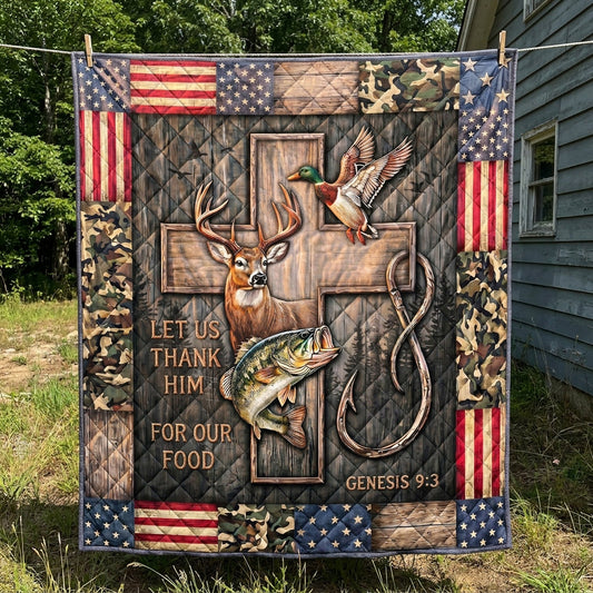Hunting Faith Quilted Blanket NCU0VT384