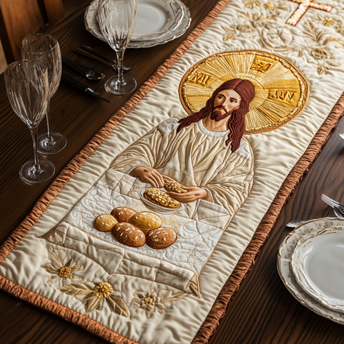 Faith Crafted Quilted Table Runner NCU0VH4940