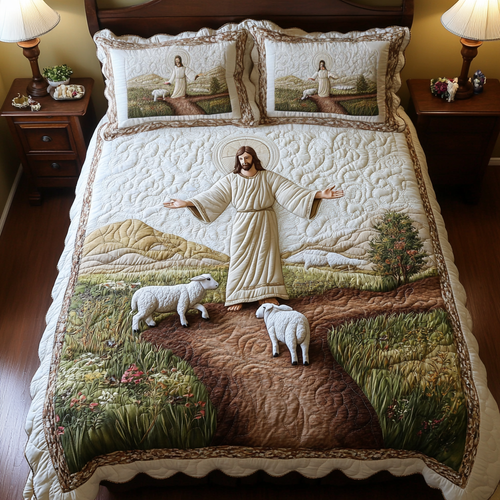 Faith Embrace 3-Piece Quilted Bedding Set NCU0DK8125