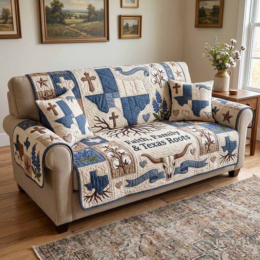 Faith Texas Quilted Sofa Cover NCU0XD2861