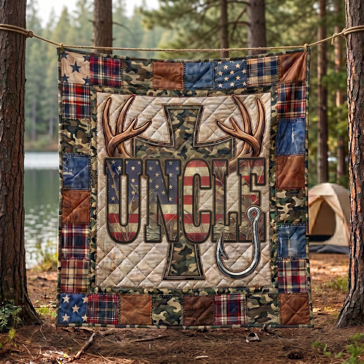 Faithful Hunter Quilted Blanket NCU0DV9750