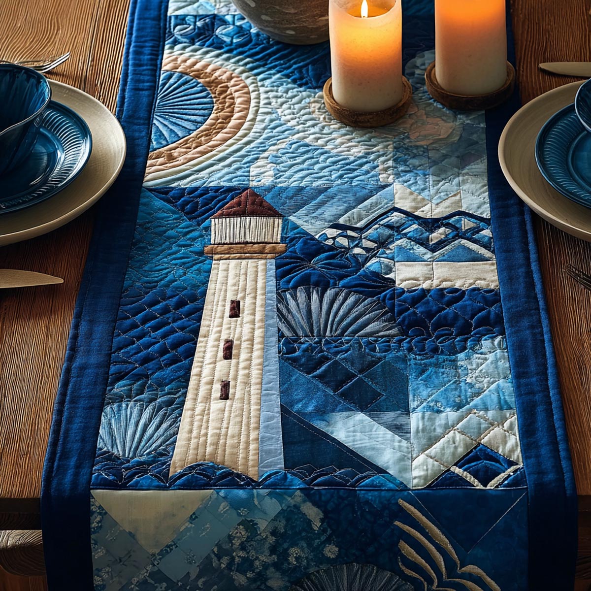 Faithful Beacon Quilted Table Runner NCU0DV9161