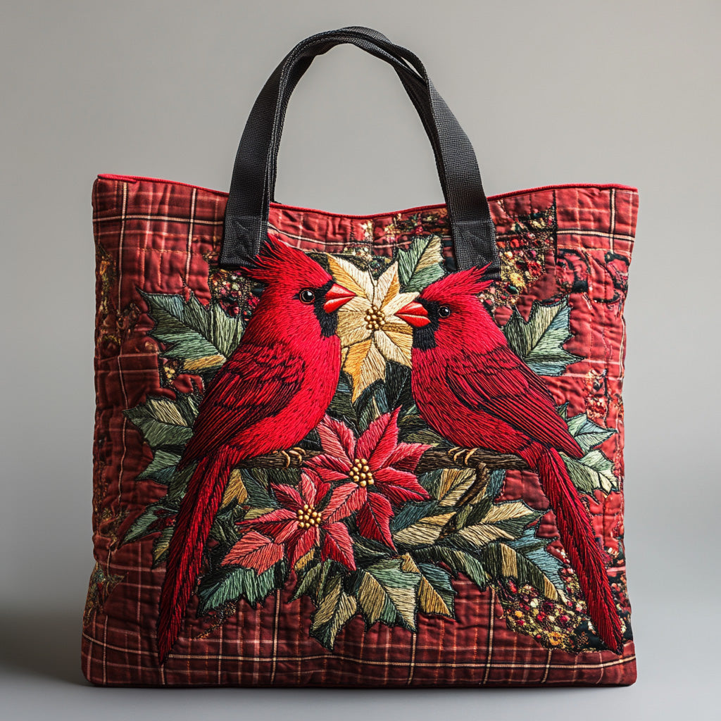 Faithful Cardinal Quilted Tote Bag NCU0DV6890