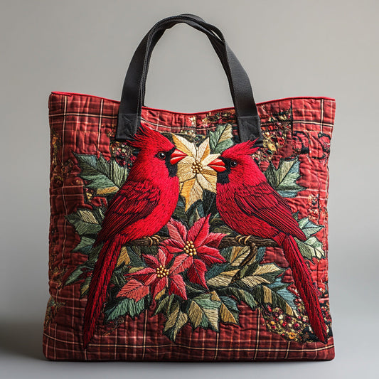 Faithful Cardinal Quilted Tote Bag NCU0DV6890